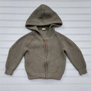 Goumi Kids Organic Knit Zip Up Hoodie Sweater Size 18-24 Months